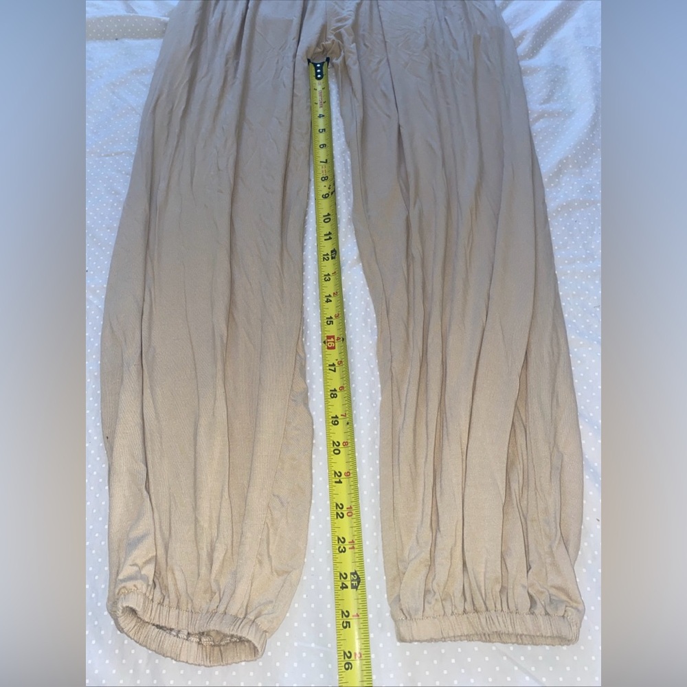 Free People Free-est Mora Drop Waist One Piece Jumpsuit Taupe Size S New Pockets - Picture 3 of 12